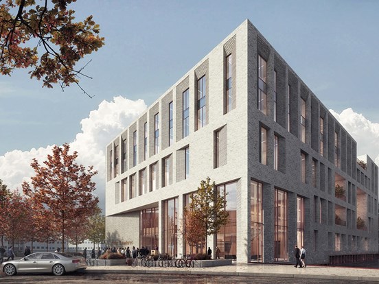 Billedet viser Østre Landsrets nye bygning i Nordhavn