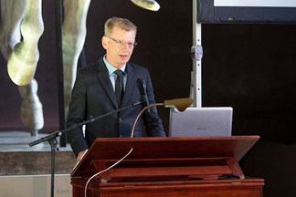 Højesteretspræsident Thomas Rørdam taler på Thorvaldsens Museum